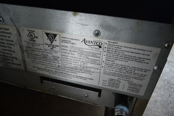 2021 Avantco 177CAG36TG Stainless Steel Commercial Countertop Natural Gas Powered Flat Top Griddle. 30,000 BTU.  - Image 5 of 5