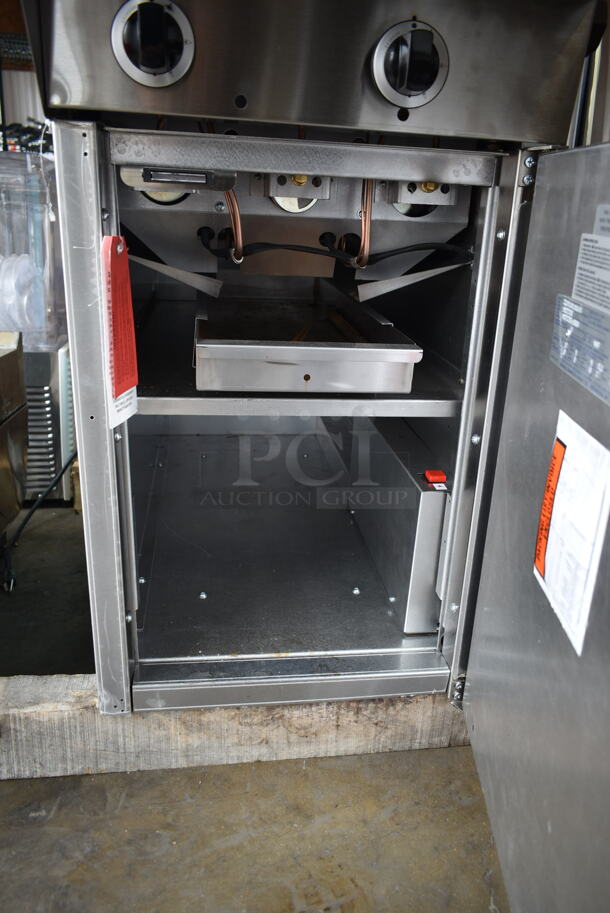 BRAND NEW SCRATCH AND DENT! Garland MST17BE Stainless Steel Commercial Floor Style Natural Gas Powered Charbroiler Grill.  - Image 5 of 6