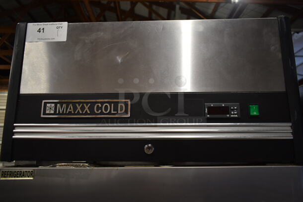 Maxx Cold MXCR-23FD Stainless Steel Commercial Single Door Reach In Cooler w/ Poly Coated Racks on Commercial Casters. 115 Volts, 1 Phase. Tested and Powers On But Does Not Get Cold - Image 2 of 8