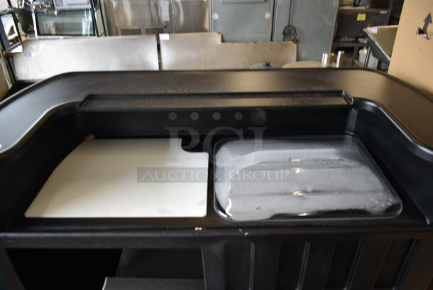 BRAND NEW SCRATCH AND DENT! Black Poly Portable Bar on Commercial Casters. - Image 2 of 4