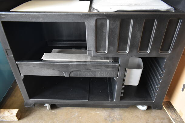 BRAND NEW SCRATCH AND DENT! Black Poly Portable Bar on Commercial Casters. - Image 3 of 4