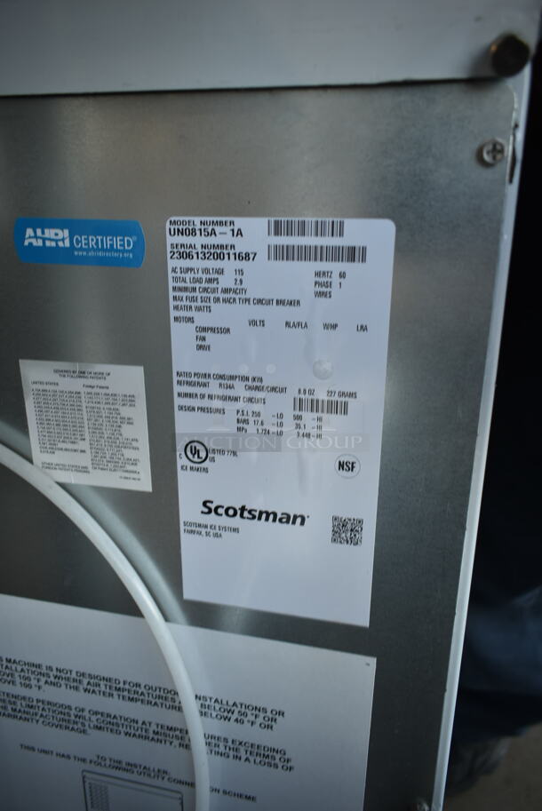 BRAND NEW SCRATCH AND DENT! 2023 Scotsman UN0815A-1A Stainless Steel Commercial Self Contained Undercounter Ice Machine. 115 Volts, 1 Phase. - Image 6 of 6