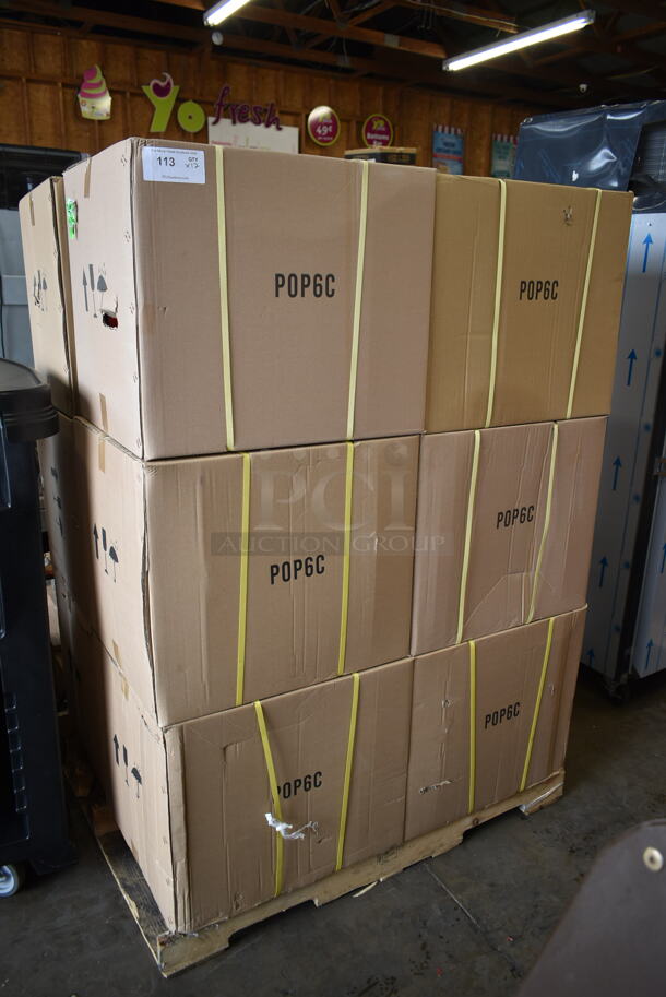 PALLET LOT of 12 BRAND NEW SCRATCH AND DENT! Red Metal Popcorn Machine Stand on Casters. Stock Picture - Cosmetic Condition May Vary.  12 Times Your Bid! - Image 5 of 9