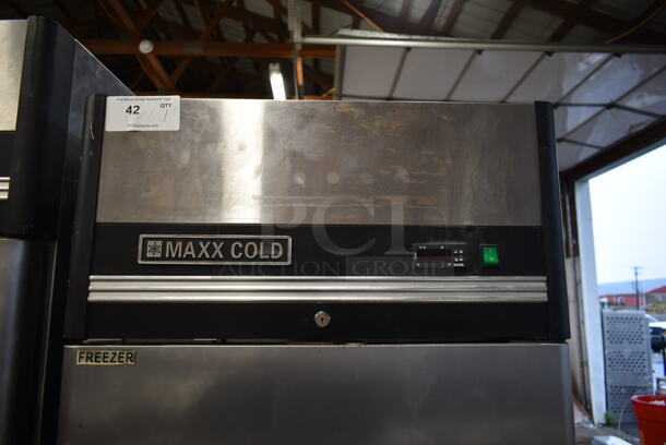 Maxx Cold MXCF-23FD Stainless Steel Commercial Single Door Reach In Freezer w/ Poly Coated Racks and Commercial Casters. 115 Volts, 1 Phase. Tested and Working! - Image 2 of 6