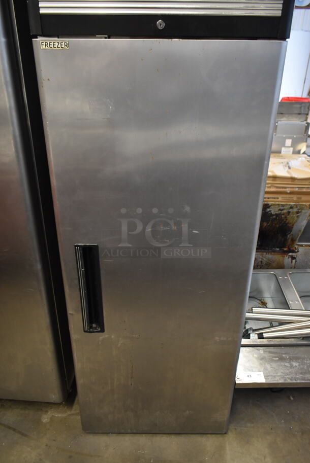 Maxx Cold MXCF-23FD Stainless Steel Commercial Single Door Reach In Freezer w/ Poly Coated Racks and Commercial Casters. 115 Volts, 1 Phase. Tested and Working! - Image 3 of 6