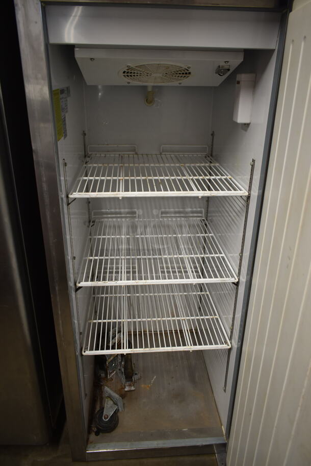 Maxx Cold MXCF-23FD Stainless Steel Commercial Single Door Reach In Freezer w/ Poly Coated Racks and Commercial Casters. 115 Volts, 1 Phase. Tested and Working! - Image 4 of 6