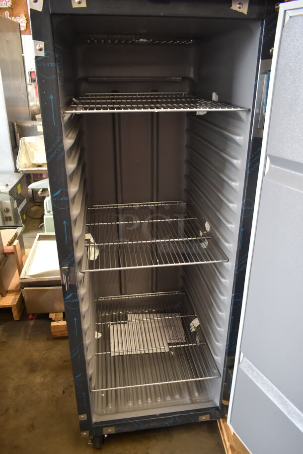 BRAND NEW SCRATCH AND DENT! 2023 Delfield 6125XL-S Stainless Steel Commercial Single Door Reach In Freezer w/ Poly Coated Racks. 115 Volts, 1 Phase. Tested and Working! - Image 4 of 6