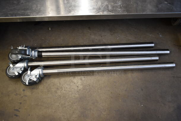 Eagle DHT3-120 Stainless Steel Commercial Electric Powered 3 Bay Steam Table and 4 Legs on Commercial Casters. 120 Volts, 1 Phase. Tested and Working! - Image 2 of 5