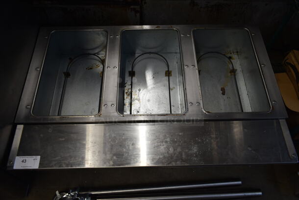 Eagle DHT3-120 Stainless Steel Commercial Electric Powered 3 Bay Steam Table and 4 Legs on Commercial Casters. 120 Volts, 1 Phase. Tested and Working! - Image 3 of 5
