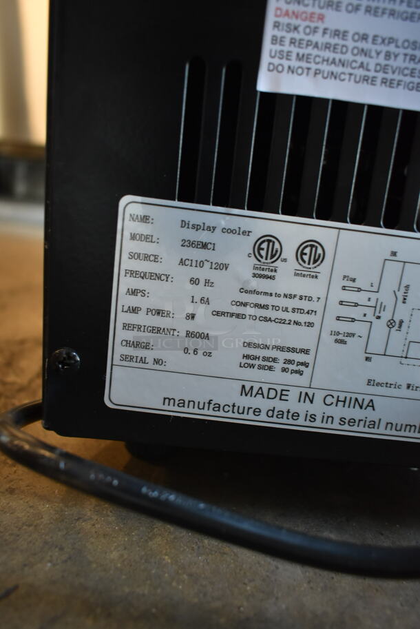 BRAND NEW SCRATCH AND DENT! Estella 236EMC1 Metal Commercial Mini Cooler Merchandiser. 110-120 Volts, 1 Phase. - Image 6 of 6
