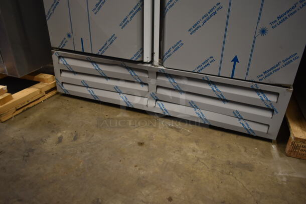 BRAND NEW SCRATCH AND DENT! 2023 Avantco 447AP49F Stainless Steel Commercial 2 Door Reach In Freezer w/ Poly Coated Racks . 115 Volts, 1 Phase. Tested and Working! - Image 4 of 9