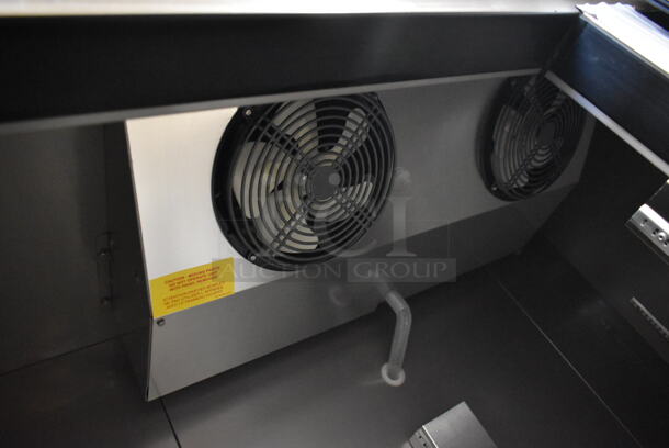 BRAND NEW SCRATCH AND DENT! 2023 Avantco 447AP49F Stainless Steel Commercial 2 Door Reach In Freezer w/ Poly Coated Racks . 115 Volts, 1 Phase. Tested and Working! - Image 6 of 9