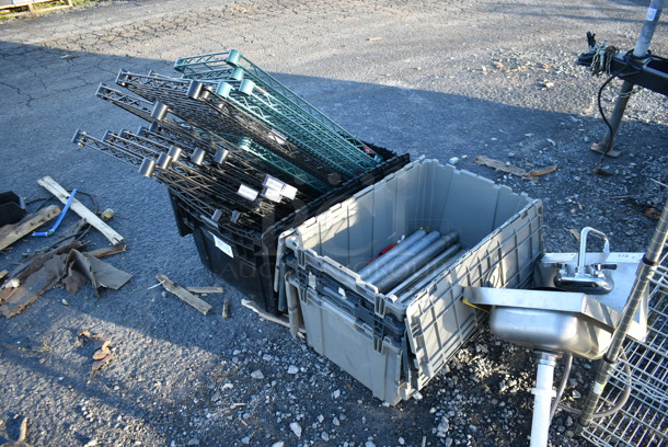 ALL ONE MONEY! Lot of Various Items Including Poly Bins and Wire Shelves. - Image 2 of 4