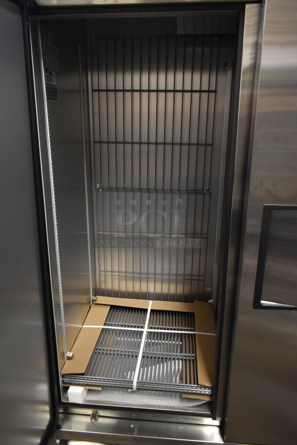 BRAND NEW SCRATCH AND DENT! 2023 True T-72F-HC Stainless Steel Commercial 3 Door Reach In Freezer w/ Poly Coated Racks. 115 Volts, 1 Phase. Tested and Working! - Image 5 of 10