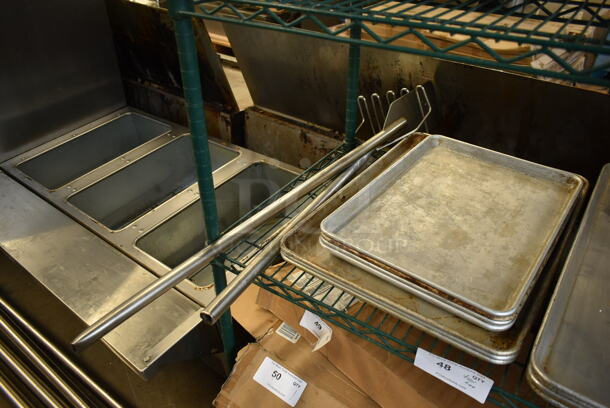 ALL ONE MONEY! Tier Lot of Various Items Including Metal Baking Pans and Long Handled Masher. - Image 2 of 3