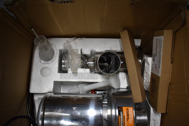 BRAND NEW SCRATCH AND DENT! 2023 Backyard Pro 52023206 Stainless Steel Commercial Countertop Meat Grinder. Stock Picture Used as Gallery. Tested and Working! - Image 4 of 10