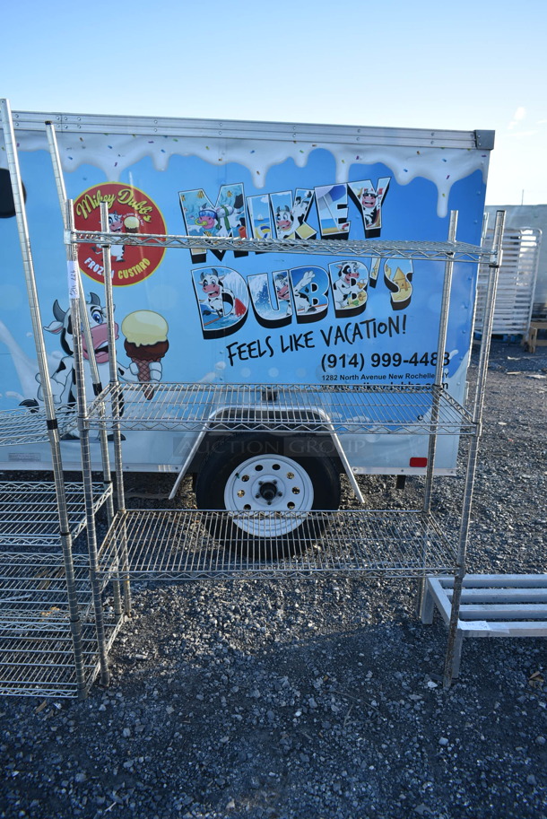 Chrome Finish 3 Tier Shelving Unit. BUYER MUST DISMANTLE. PCI CANNOT DISMANTLE FOR SHIPPING. PLEASE CONSIDER FREIGHT CHARGES. - Image 1 of 2