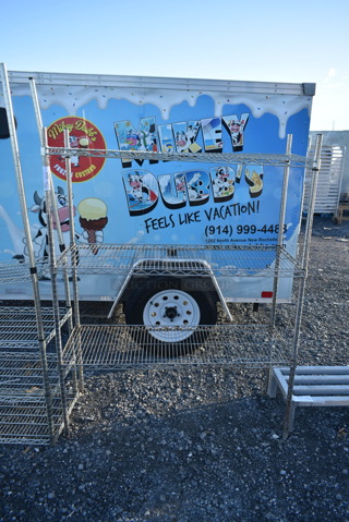 Chrome Finish 3 Tier Shelving Unit. BUYER MUST DISMANTLE. PCI CANNOT DISMANTLE FOR SHIPPING. PLEASE CONSIDER FREIGHT CHARGES.