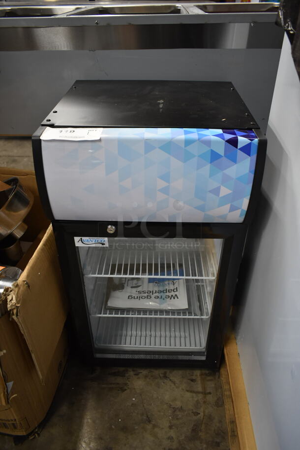 BRAND NEW SCRATCH AND DENT! Avantco 360SC40 Metal Commercial Mini Cooler Merchandiser w/ Poly Coated Racks. Tested and Working! - Image 1 of 6