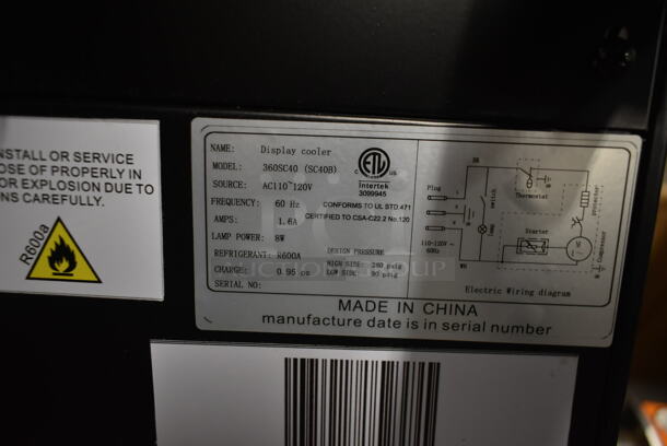 BRAND NEW SCRATCH AND DENT! Avantco 360SC40 Metal Commercial Mini Cooler Merchandiser w/ Poly Coated Racks. Tested and Working! - Image 6 of 6
