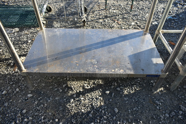 Stainless Steel Commercial Table w/ Back Splash and Under Shelf. - Image 2 of 3