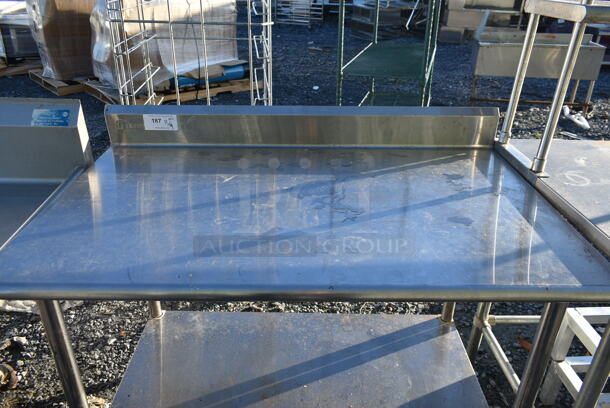 Stainless Steel Commercial Table w/ Back Splash and Under Shelf. - Image 3 of 3