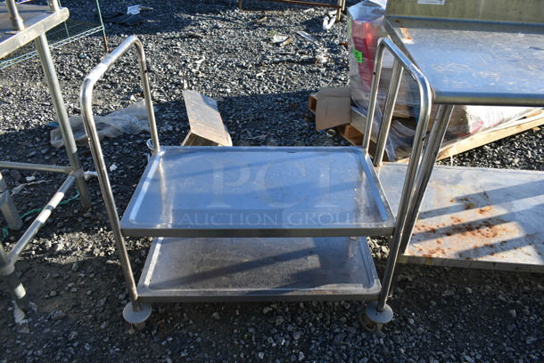 Stainless Steel Commercial 2 Tier Cart on Commercial Casters. - Image 1 of 4