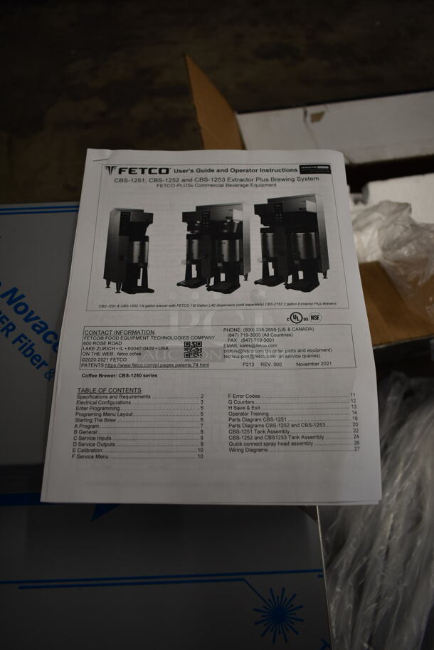 BRAND NEW SCRATCH AND DENT! Fetco CBS-1252 Stainless Steel Commercial Countertop Coffee Machine w/ Hot Water Dispenser and 2 Poly Brew Baskets. 208-240 Volts, 1 Phase. Tested and Working! - Image 5 of 9