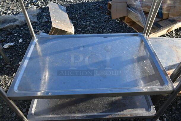 Stainless Steel Commercial 2 Tier Cart on Commercial Casters. - Image 3 of 4