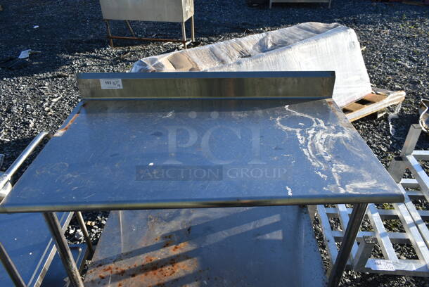Stainless Steel Commercial Table w/ Back Splash and Under Shelf. - Image 3 of 4