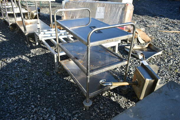 Stainless Steel Commercial  3 Tier Cart on Commercial Casters. - Image 2 of 5