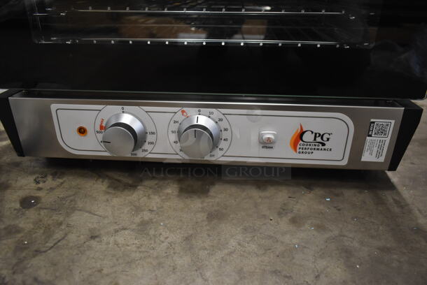 BRAND NEW SCRATCH AND DENT! Cooking Performance Group CPG 351COHT3A Stainless Steel Commercial Countertop Electric Powered Convection Oven. 110 Volts, 1 Phase. Tested and Working! - Image 3 of 6