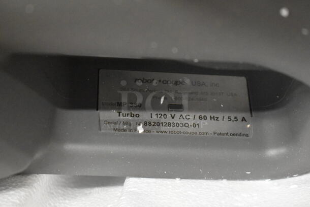 BRAND NEW SCRATCH AND DENT! Robot Coupe MP 350 Turbo Stainless Steel Commercial Immersion Blender. 120 Volts, 1 Phase. Tested and Working! - Image 5 of 5