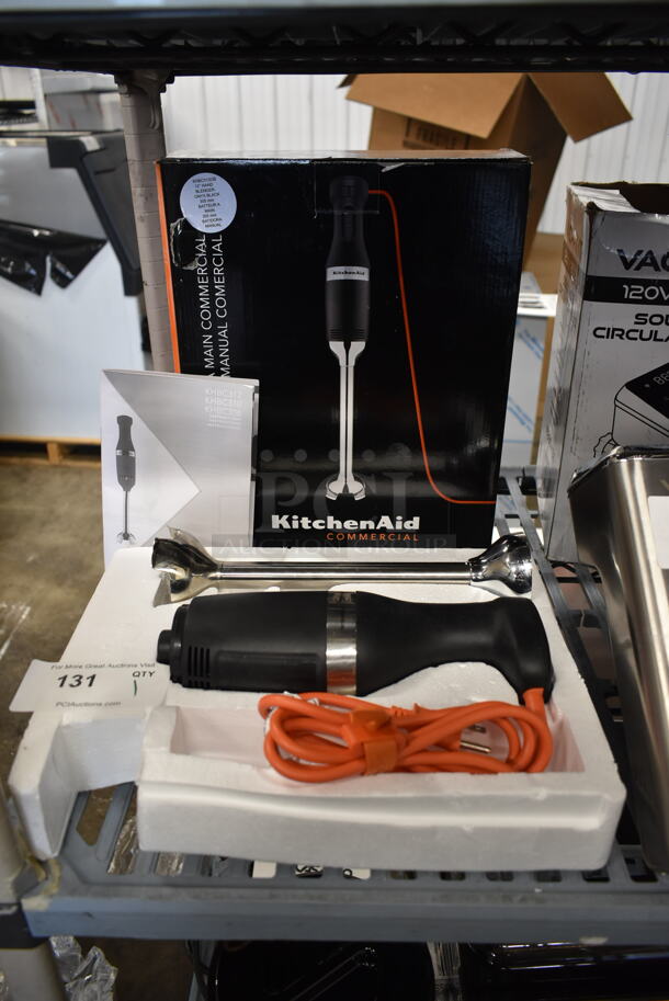 BRAND NEW SCRATCH AND DENT! KitchenAid KHBC3120B Metal Commercial Immersion Blender. 120 Volts, 1 Phase. Tested and Working! - Image 1 of 6