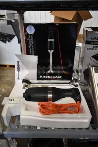 BRAND NEW SCRATCH AND DENT! KitchenAid KHBC3120B Metal Commercial Immersion Blender. 120 Volts, 1 Phase. Tested and Working!