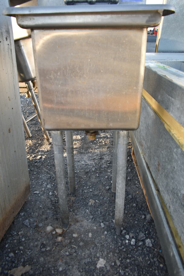 Stainless Steel Commercial Single Bay Sink w/ Faucet and Handles. - Image 5 of 5