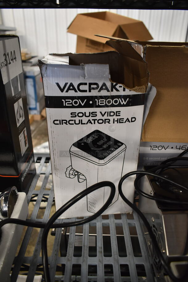 BRAND NEW SCRATCH AND DENT! Vacpak-it 186SV08 Stainless Steel Commercial 10.5 Gallon Sous Vide Immersion Circulator Head. 120 Volts, 1 Phase. Tested and Working! - Image 6 of 6
