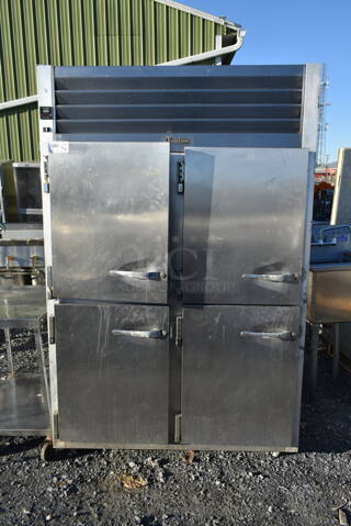 Traulsen G20003R Stainless Steel Commercial 4 Half Size Reach In Cooler. 115 Volts, 1 Phase. Cannot Test Due To Missing Power Cord