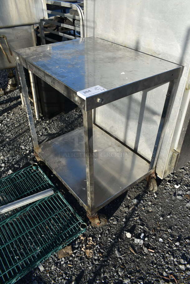 Stainless Steel Commercial Table w/ Under Shelf on Commercial Casters. - Image 2 of 4