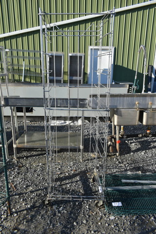 Metal Commercial Pan Transport Rack on Commercial Casters.