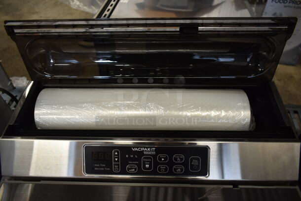 BRAND NEW SCRATCH AND DENT! Vacpak-it 186UVME12SS Stainless Steel Commercial Countertop External Vacuum Sealer w/ 12" Seal Bar. 120 Volts, 1 Phase. Tested and Working! - Image 5 of 7