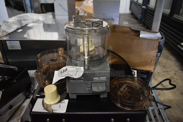 BRAND NEW SCRATCH AND DENT! Waring WCG75/WCG750 Metal Commercial Countertop Food Processor w/ Bowl, Lidl and 2 S Blades. 120 Volts, 1 Phase. Tested and Working! - Image 1 of 7