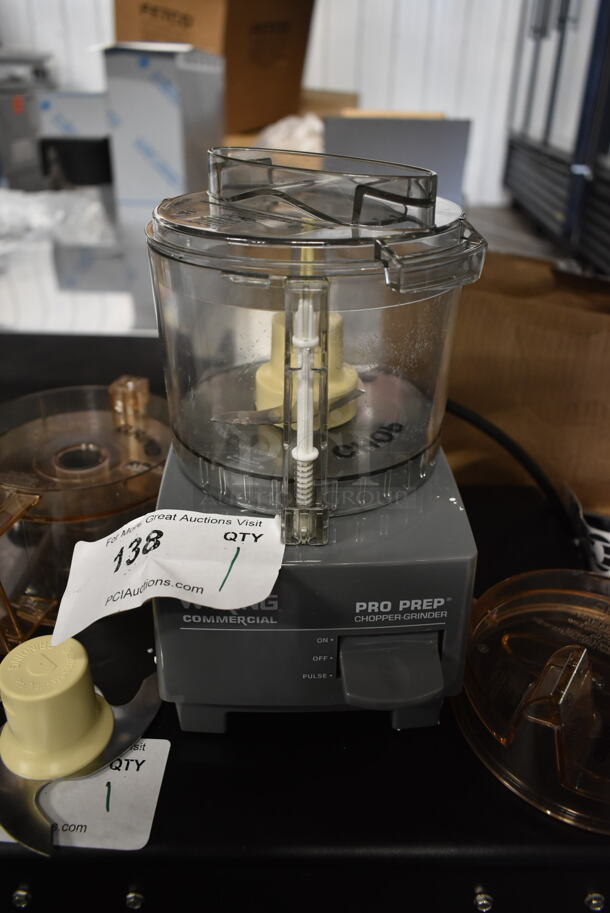 BRAND NEW SCRATCH AND DENT! Waring WCG75/WCG750 Metal Commercial Countertop Food Processor w/ Bowl, Lidl and 2 S Blades. 120 Volts, 1 Phase. Tested and Working! - Image 4 of 7