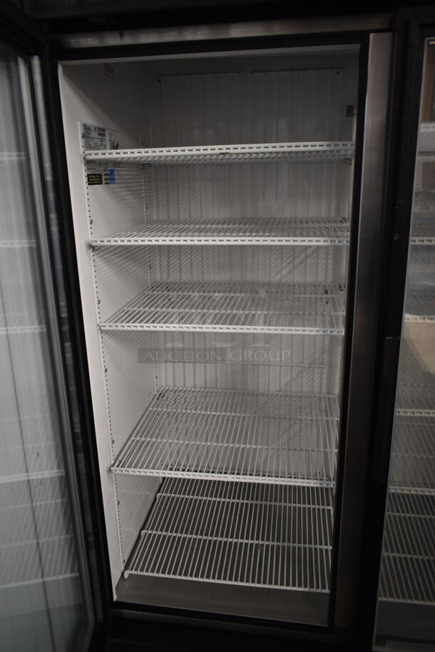 2012 True GDM-72F-LD ENERGY STAR Metal Commercial 3 Door Reach In Freezer Merchandiser w/ Poly Coated Racks on Commercial Casters. 115/208-230 Volts, 1 Phase. - Image 5 of 8