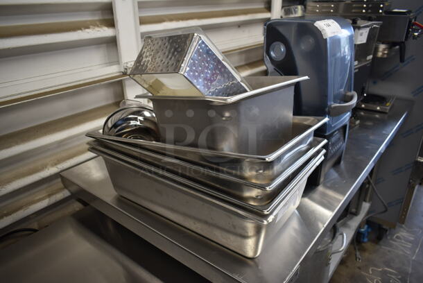 ALL ONE MONEY! Lot of Various Stainless Steel Drop In Bins - Image 2 of 3