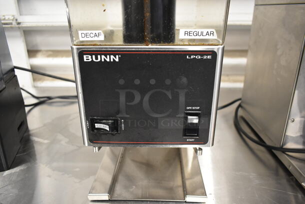 2017 Bunn LPG-2E Stainless Steel Commercial Countertop Coffee Bean Grinder. 120 Volts, 1 Phase. Tested and Working! - Image 3 of 8