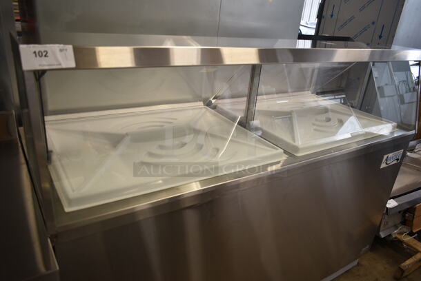 BRAND NEW SCRATCH AND DENT! Avantco Stainless Steel Commercial Ice Cream Dipping Cabinet w/ Poly Bucket Collars. 115 Volts, 1 Phase. Tested and Working! - Image 4 of 6