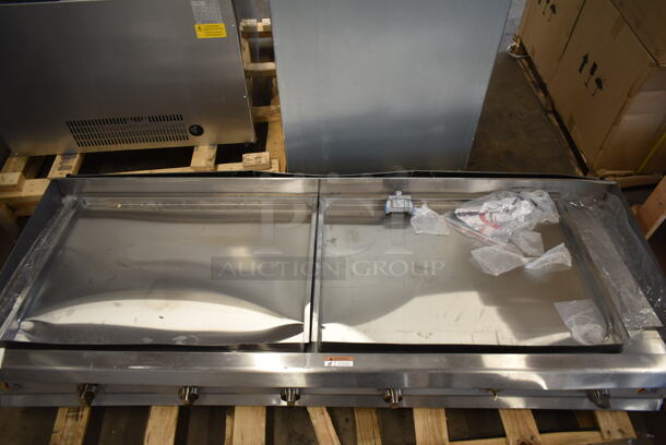 BRAND NEW SCRATCH AND DENT! 2023 Avantco 351GTCPG72NL Stainless Steel Commercial Countertop Natural Gas Powered Flat Top Griddle. 180,000 BTU. - Image 2 of 5