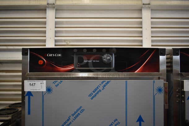 BRAND NEW! CresCor RO151FUA3502063 Quiktherm 350 Stainless Steel Commercial 2 Half Size Door 350 Degree Oven on Commercial Casters. 208 Volts, 3 Phase. Stock Pictures Used. - Image 3 of 8