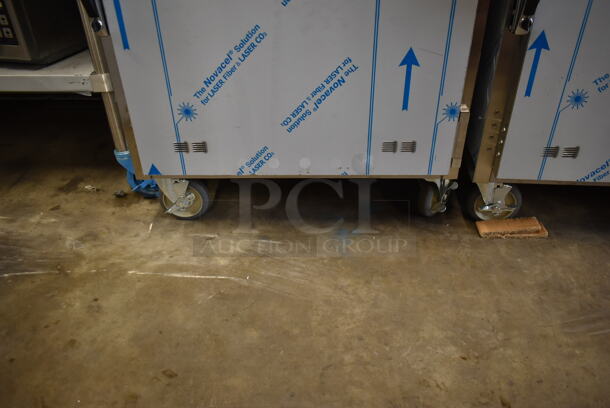 BRAND NEW! CresCor RO151FUA3502063 Quiktherm 350 Stainless Steel Commercial 2 Half Size Door 350 Degree Oven on Commercial Casters. 208 Volts, 3 Phase. Stock Pictures Used. - Image 5 of 8